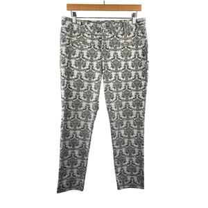 Women’s Cartonnier Size 8 Light Grey Paisley Patterned  Slacks.